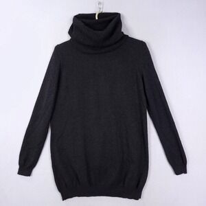 Theory Womens  Gray  Cashmere Blend Sweater Turtleneck Knit Top M